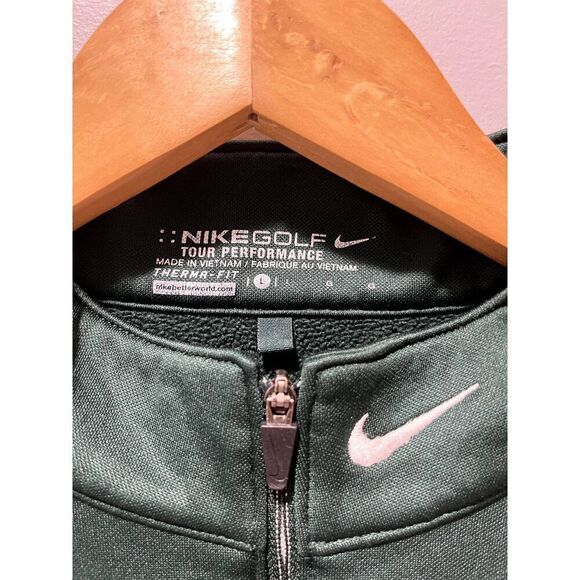 Nike Golf Therma Fit 1/2 Zip Men's Pullover Long Sleeve Green size Large - Picture 3 of 4